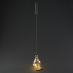 R-71719 (12) Стеклянная лампа накаливания со светод. подсветкой (тепл.бел), пульт, подвеска 10*17см