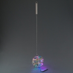 R-71729 (12) Стеклянный шар со светодиодной подсветкой (мульти)  D=15см, пульт, подвеска