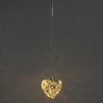 R-71740 (24) Стеклянное сердце со светодиодной подсветкой (тепл.белый) , пульт, подвеска 18*5*18см