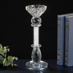 M-YW-061101 (24) Подсвечник из хрустального стекла с насыпными стразами, 9*9*24,5 см.
