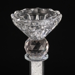 M-YW-061101 (24) Подсвечник из хрустального стекла с насыпными стразами, 9*9*24,5 см.