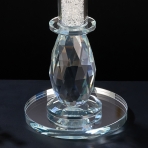 M-YW-061101 (24) Подсвечник из хрустального стекла с насыпными стразами, 9*9*24,5 см.