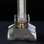 M-YW-061102 (36) Подсвечник из хрустального стекла с насыпными стразами, 6,5*6,5*21 см.