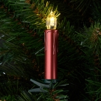 M-YW-62230 (20наб) Набор из 10 красных пластиковых свечей LED и пультом ДУ, на прищепке, 10*2см