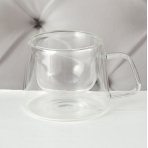 SA-041567 (100) Стеклянная чашка с двойными стенками, 200 мл. h=7,5см. d=9,5см