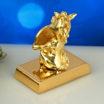 ST-HORSE3/D  Лошадка с монеткой на подставке и с пожеланием 