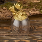 M-7324 (24) Набор из 2-х бокалов для виски Медведь и Лось 24K Gold Color Plated 350 мл, 7,5х7,5х13см