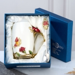 M-75105 (24) Кружка фарфоровая с ложкой 