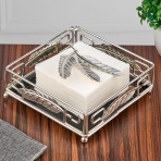 M-YW-5337 (24) Салфетница металлическая, 16,5х16,5х7,5 см.