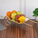 M-JX-16804 (6) Поднос сервировочный зеркальный "Телега", 49х26х12,5 см.