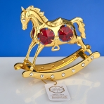 M-U-3665/LGR (144) Лошадка-качалка с 4-мя красными хрусталиками, 8,5х2,5х8 см.