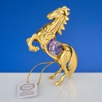 M-U-4979/LV (144) Лошадь с 2-мя фиолетовыми хрусталиками, 5,5х2х8 см.