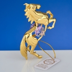 M-U-4979/LV (144) Лошадь с 2-мя фиолетовыми хрусталиками, 5,5х2х8 см.