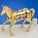 M-U-5049/LG (24) Лошадка с 7-ю прозрачными хрусталиками, 16х5,5х13 см.