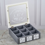 K-M-1001 (12) Органайзер для пакетиков чая, 26х26х8 см.