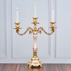 M-YW-041722 (24) Канделябр трехрожковый, металлический, 30,5х14,5х28,5 см.