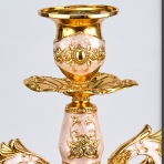 M-YW-041722 (24) Канделябр трехрожковый, металлический, 30,5х14,5х28,5 см.
