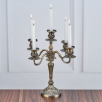 M-YW-041725 (24) Канделябр пятирожковый, металлический, 31х31х36,5 см.