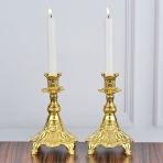 M-YW-041646 (48) Набор из 2-х подсвечников, 24K Goldplated, 10,5х10,5х17 см.