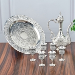 M-YW-5340 (30) Набор из 6 рюмок на подносе с кувшыном 