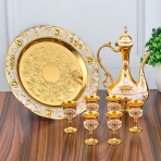 M-YW-5341 (30) Набор из 6 рюмок на подносе с кувшыном 