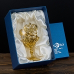 M-96236 (12) Бокал для виски и коньяка "Герб России", 700 мл., 24K Goldplated, 11х11х17 см