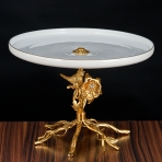 M-62003 (6) Тортница на ножке с Птичками, 29,5х29,5х34 см.