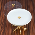 M-62003 (6) Тортница на ножке с Птичками, 29,5х29,5х34 см.