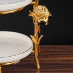 M-62012 (8) Фруктовница двухярусная с Птичками, 26х19,5х35 см.