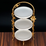 M-62013 (6) Фруктовница треххярусная с Птичками, 25х19,5х50 см.