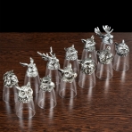 M-62034 (24) Набор из 12 стопок-перевертышей "Охотник", (35мл/стопка), d=4.2 см h=7,8 см