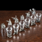 M-62034 (24) Набор из 12 стопок-перевертышей "Охотник", (35мл/стопка), d=4.2 см h=7,8 см