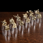 M-62036 (24) Набор из 12 стопок-перевертышей "Охотник", (35мл/стопка), d=4.2. h=7,8 см.