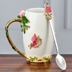M-96333 (36) Кружка фарфоровая с ложкой 