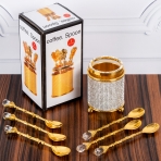 M-YW-5371 (50) Набор из 6 ложек в стаканчике, 6х6х13 см.