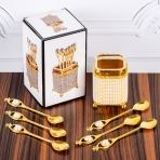 M-YW-5374 (50) Набор из 6 ложек в стаканчике, 6х6х13 см.