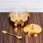 M-YW-5380 (30) Сахарница с ложкой, 9,5х9,5х10 см.