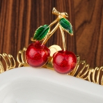 M-62016 (12) Фруктовница с Вишней, 39х24,5х8,5 см.