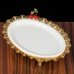 M-62017 (24) Фруктовница с Вишней, 28,5х20,5х6,5 см.