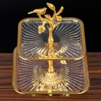 M-62024 (12) Фруктовница 2-х ярусная, 24,5х24,5х33 см.