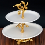 M-62029 (12) Фруктовница 2-х ярусная с Птичками, 30,5х21х32 см.