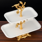 M-62030 (12) Фруктовница 2-х ярусная с Птичками, 30,5х18х32,5 см.