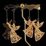 M-YW-062138 (40)  Подсвечник "Ангелы" вращающийся от свечи, 24K Gold Color Plated, 10х10х1