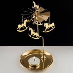 M-YW-062141 (40)  Подсвечник "Лошади" вращающийся от свечи, 24K Gold Color Plated, 10х10х1