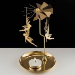 M-YW-062142 (40)  Подсвечник "Феи" вращающийся от свечи, 24K Gold Color Plated, 10х10х19 с