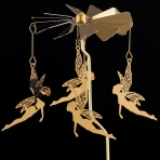 M-YW-062142 (40)  Подсвечник "Феи" вращающийся от свечи, 24K Gold Color Plated, 10х10х19 с