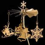 M-YW-062154 (40)  Подсвечник "Новогодний" вращающийся от свечи, 24K Gold Color Plated, 8х8
