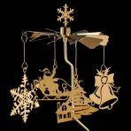 M-YW-062157 (40)  Подсвечник "Новогодний" вращающийся от свечи, 24K Gold Color Plated, 12х