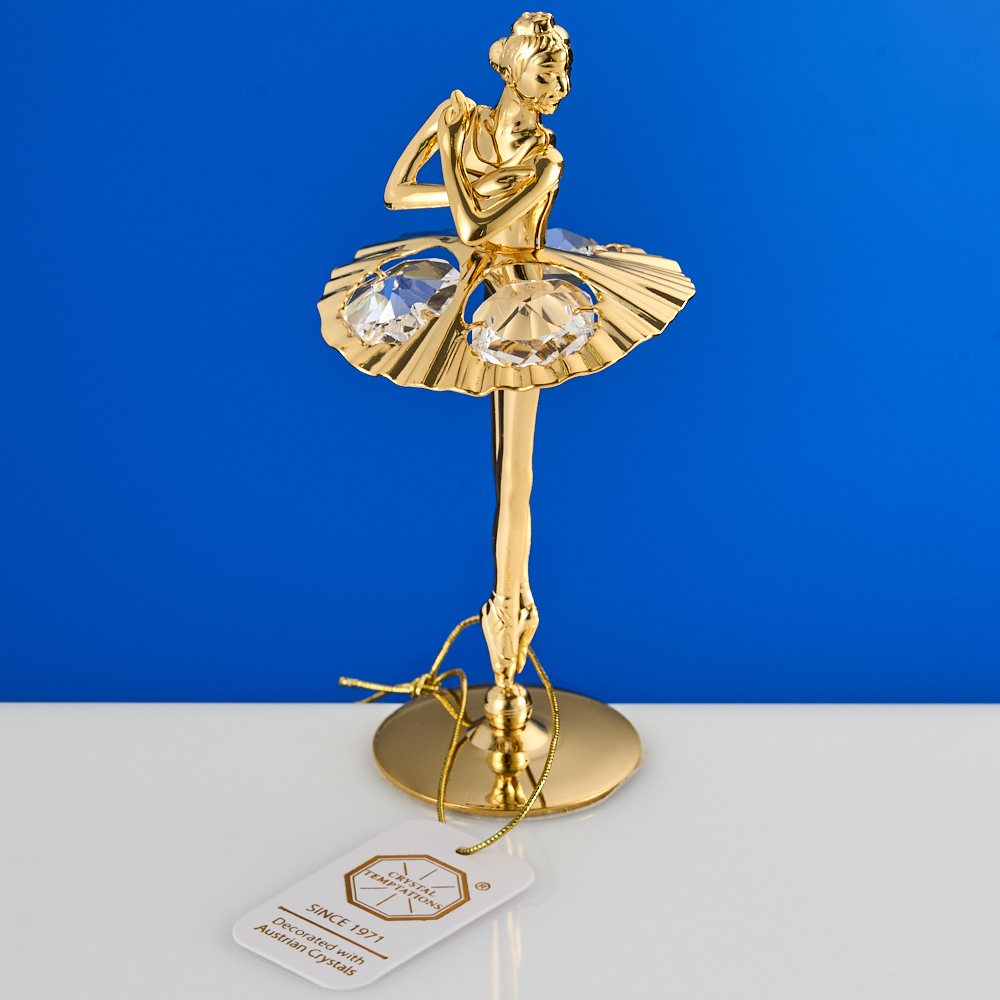 M-U-3679 (144) 4,5*4*9см  Балерина с 3 хрусталиками