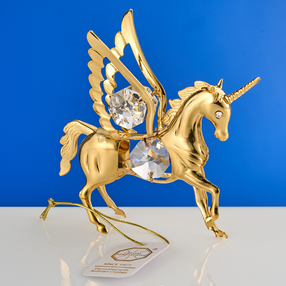 M-U-3689 (144) 8*6*7см. Единорог с хрусталиками